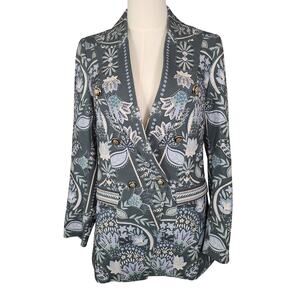 NWT Hale Bob Boho Emerald Paisley Blazer